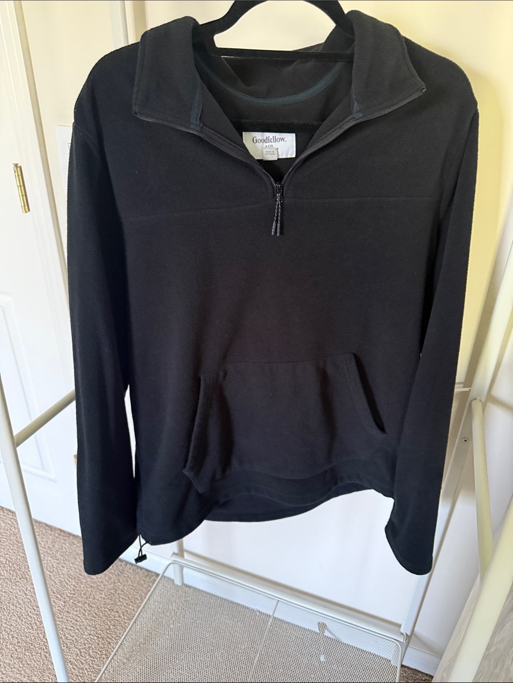 Goodfellow & Co Black Quarter-Zip Pullover Sweater